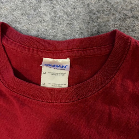 Y2K Indiana Basketball Sports Collegiate T Shirt Mens Medium Red Hoosiers NCAA - Picture 5 of 9